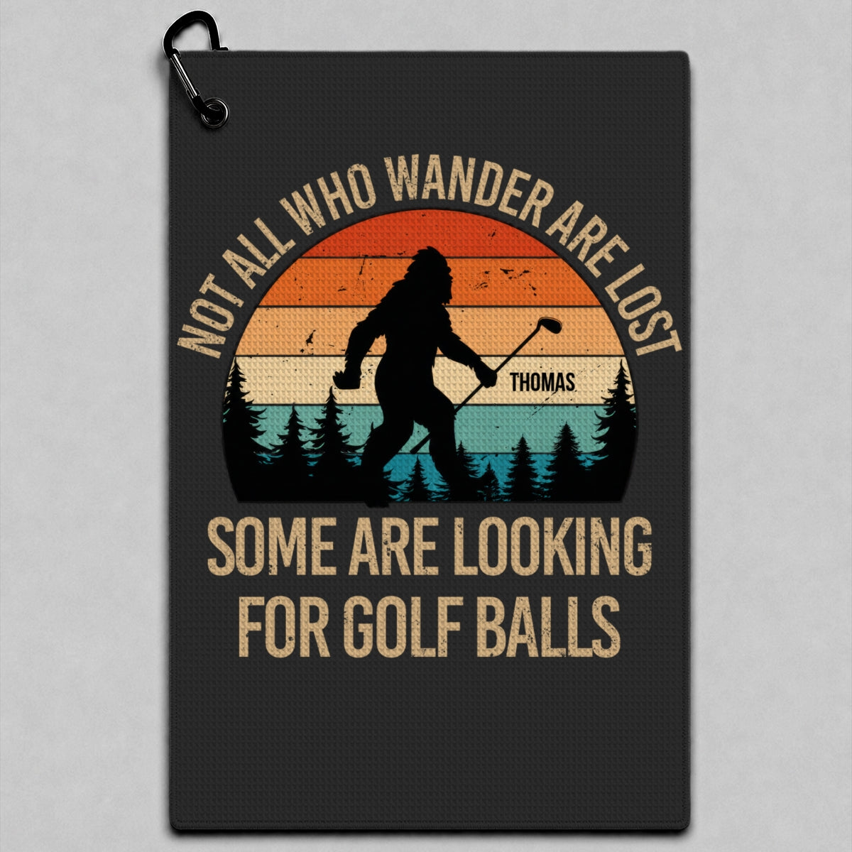 Wanders Looking For Golf Balls - Personalized Golf Towel - Funny Gift For Golf Lovers, Husband, Dad, Grandpa