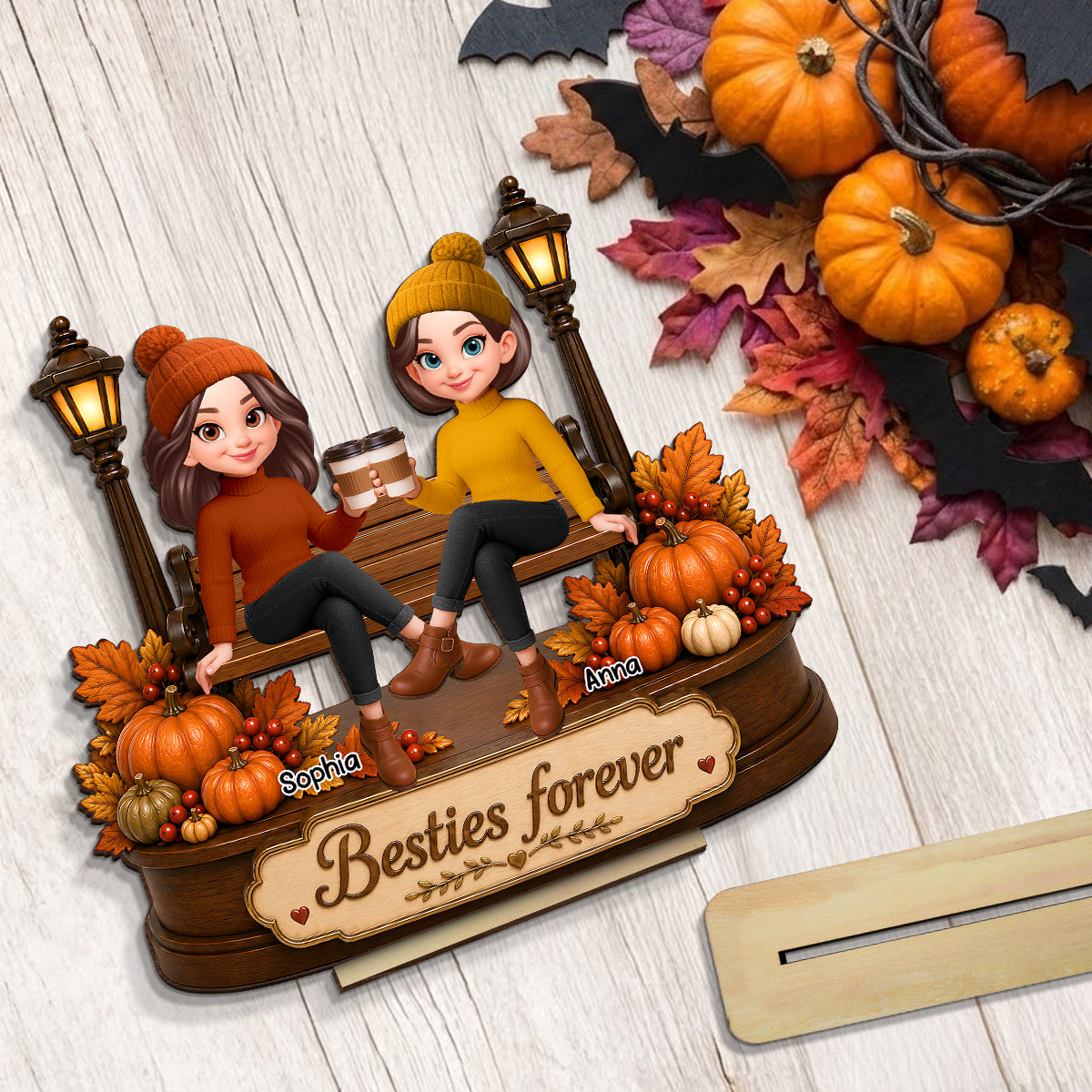 We've Been Friends For So Long - Personalized 2-Layered Wooden Plaque - Fall Season, Birthday Gift For Friends, Besties, Sisters