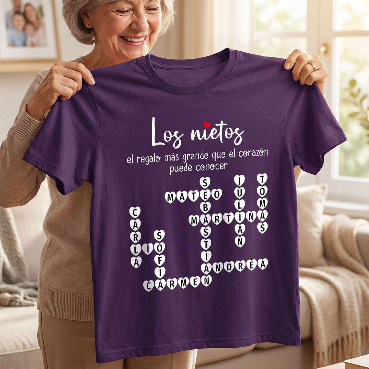 The Greatest Gift You Ever Know Crossword Puzzle Art - Personalized Shirt - Spanish Ver
