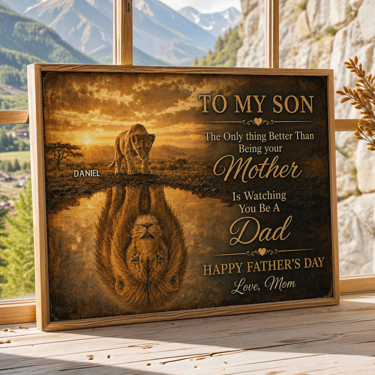 Lion To My Son - Personalized Poster - Father' Day Gift For Son