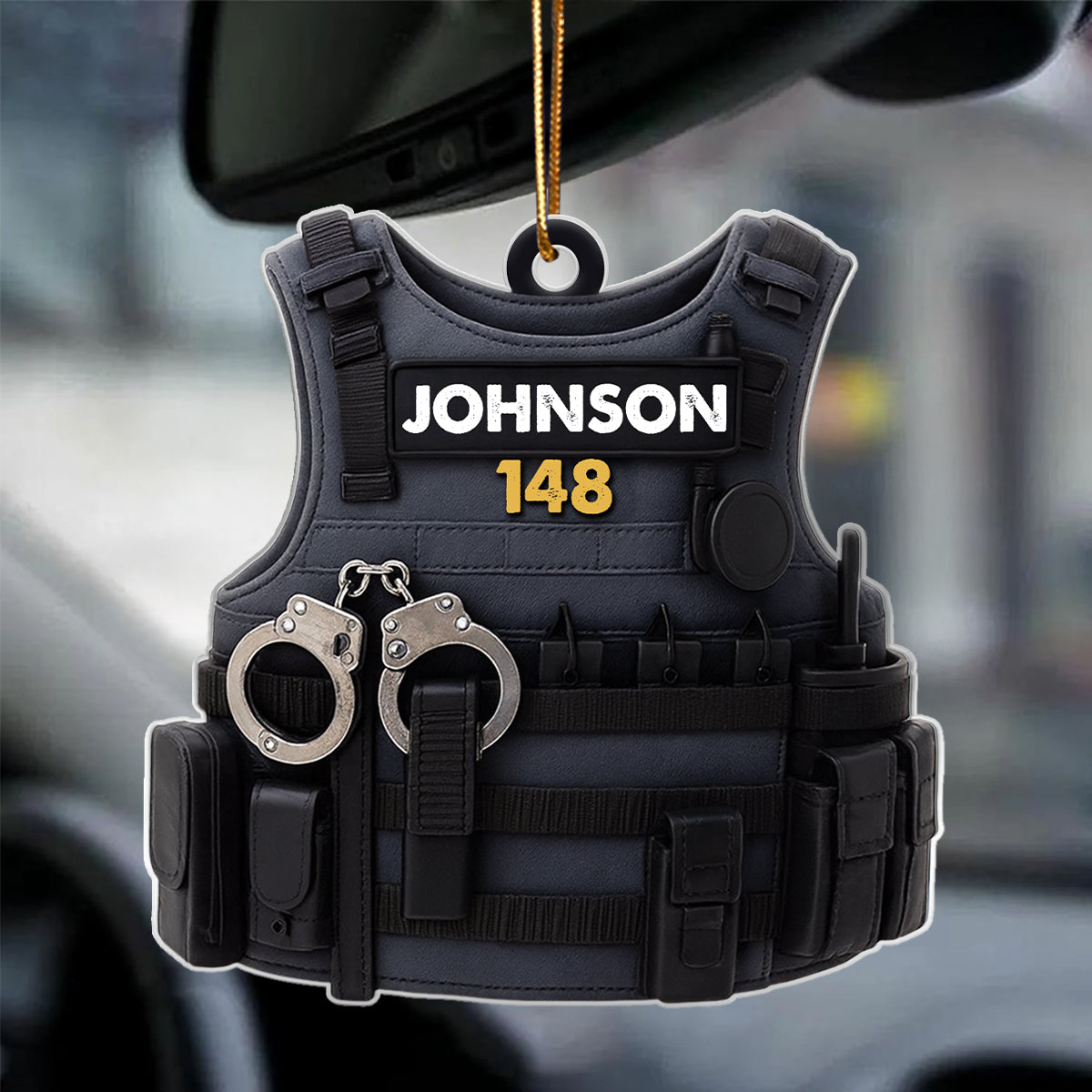 Honor, Duty & Sacrifice – Personalized Acrylic Ornament – Christmas Tribute Gift for Police Officers