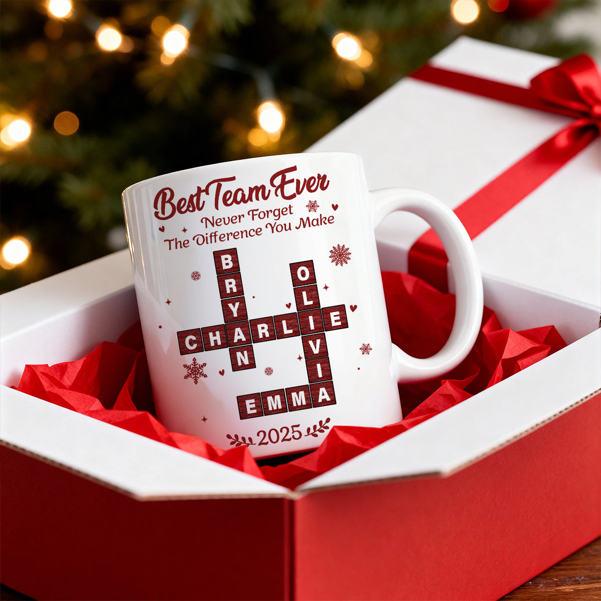 Best Team Ever Crossword - Personalized Mug - Christmas Gift for Co-worker