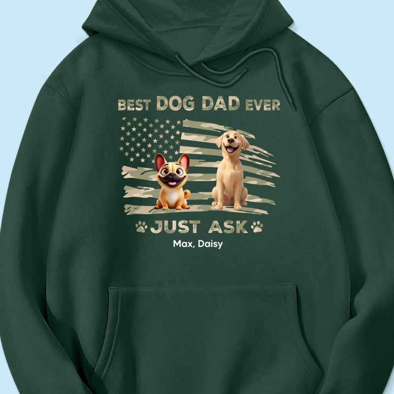 Best Dog Dad Ever Nation Flag - Personalized Shirt - Father's Day Gift For Dog Dad, Patriotic 4th Of July Gift, USA 250th Anniversary