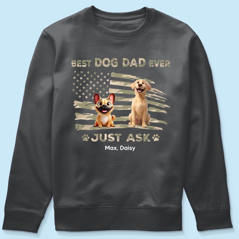 Best Dog Dad Ever Nation Flag - Personalized Shirt - Father's Day Gift For Dog Dad, Patriotic 4th Of July Gift, USA 250th Anniversary