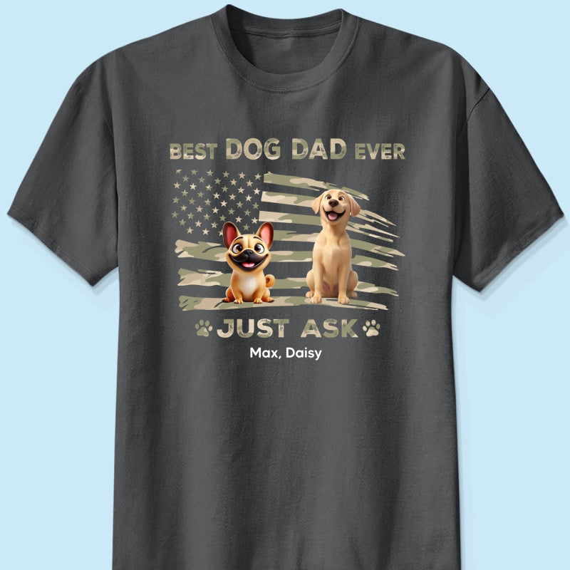 Best Dog Dad Ever Nation Flag - Personalized Shirt - Father's Day Gift For Dog Dad, Patriotic 4th Of July Gift, USA 250th Anniversary
