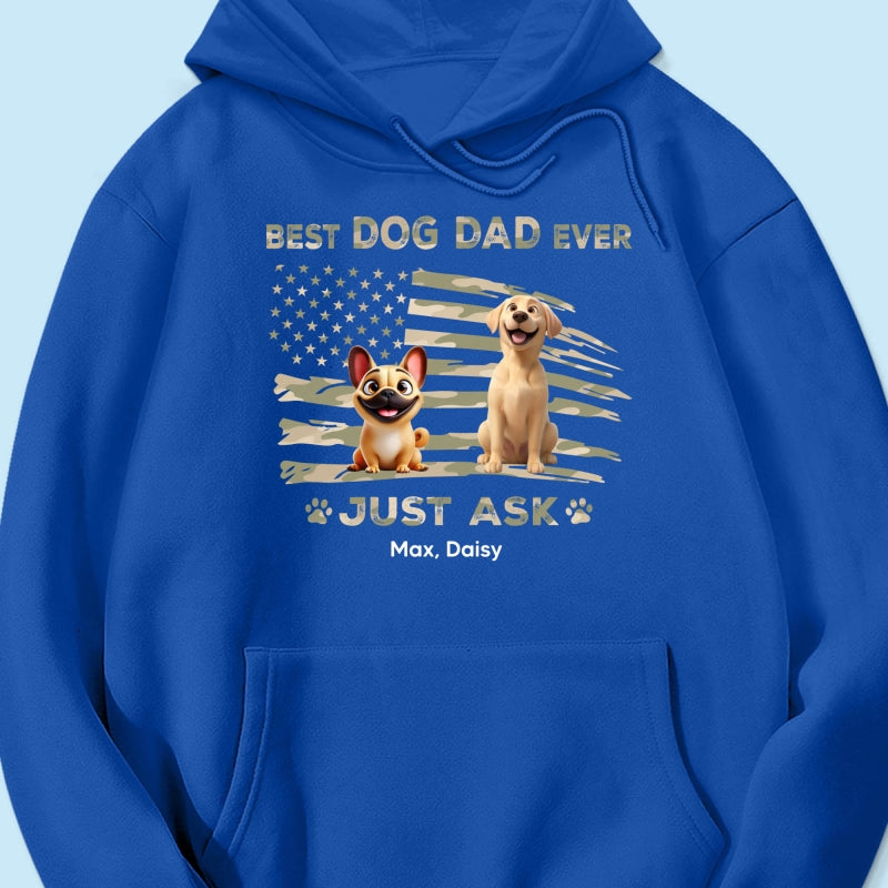 Best Dog Dad Ever Nation Flag - Personalized Shirt - Father's Day Gift For Dog Dad, Patriotic 4th Of July Gift, USA 250th Anniversary