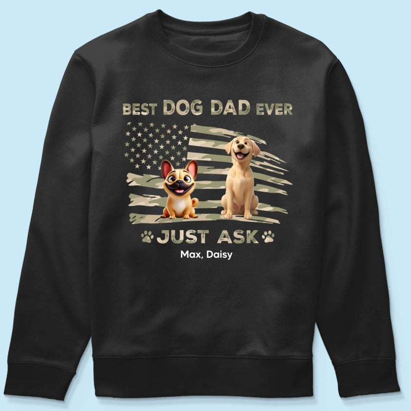 Best Dog Dad Ever Nation Flag - Personalized Shirt - Father's Day Gift For Dog Dad, Patriotic 4th Of July Gift, USA 250th Anniversary