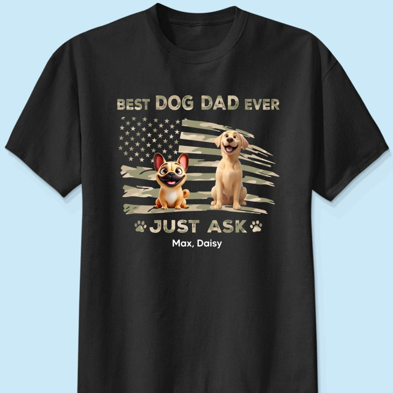 Best Dog Dad Ever Nation Flag - Personalized Shirt - Father's Day Gift For Dog Dad, Patriotic 4th Of July Gift, USA 250th Anniversary