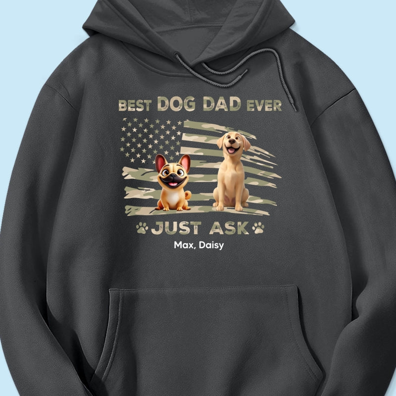 Best Dog Dad Ever Nation Flag - Personalized Shirt - Father's Day Gift For Dog Dad, Patriotic 4th Of July Gift, USA 250th Anniversary