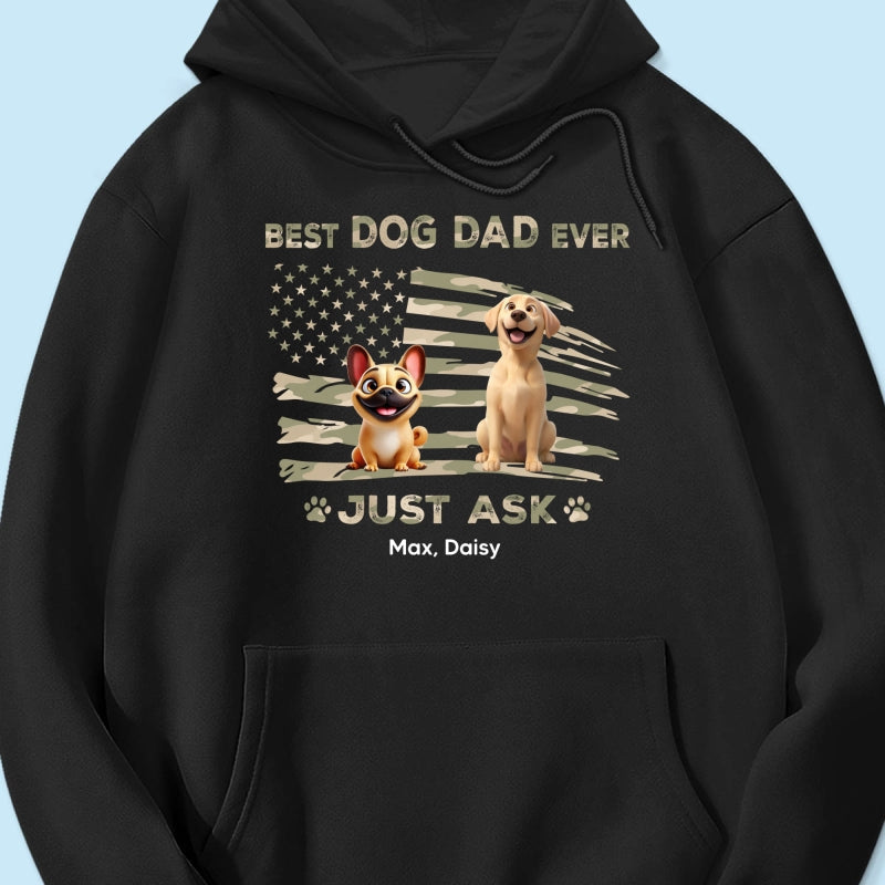 Best Dog Dad Ever Nation Flag - Personalized Shirt - Father's Day Gift For Dog Dad, Patriotic 4th Of July Gift, USA 250th Anniversary
