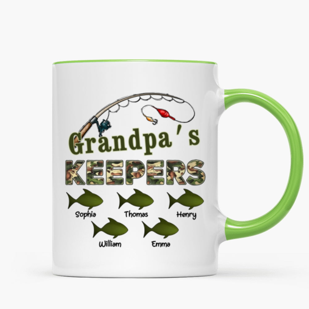 Fishing Grandpa's Keepers - Personalized Mug - Father's Day Gift For Grandpa, Dad