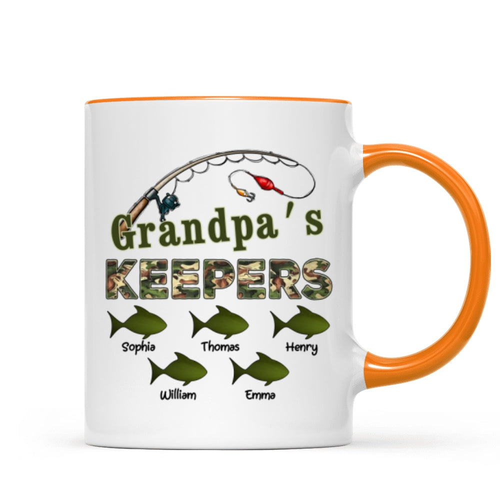 Fishing Grandpa's Keepers - Personalized Mug - Father's Day Gift For Grandpa, Dad