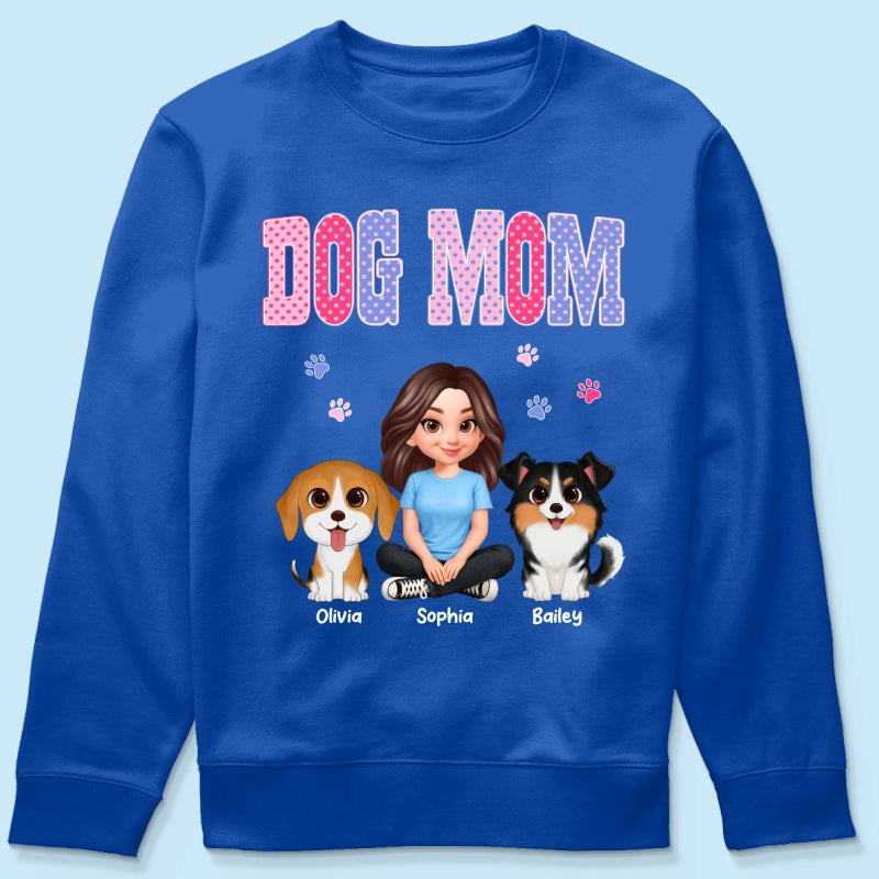Trending Polka Dot Pattern Spring Summer Vibe Dog Mom - Personalized Shirt - Mother's Day Gift For Dog Mom