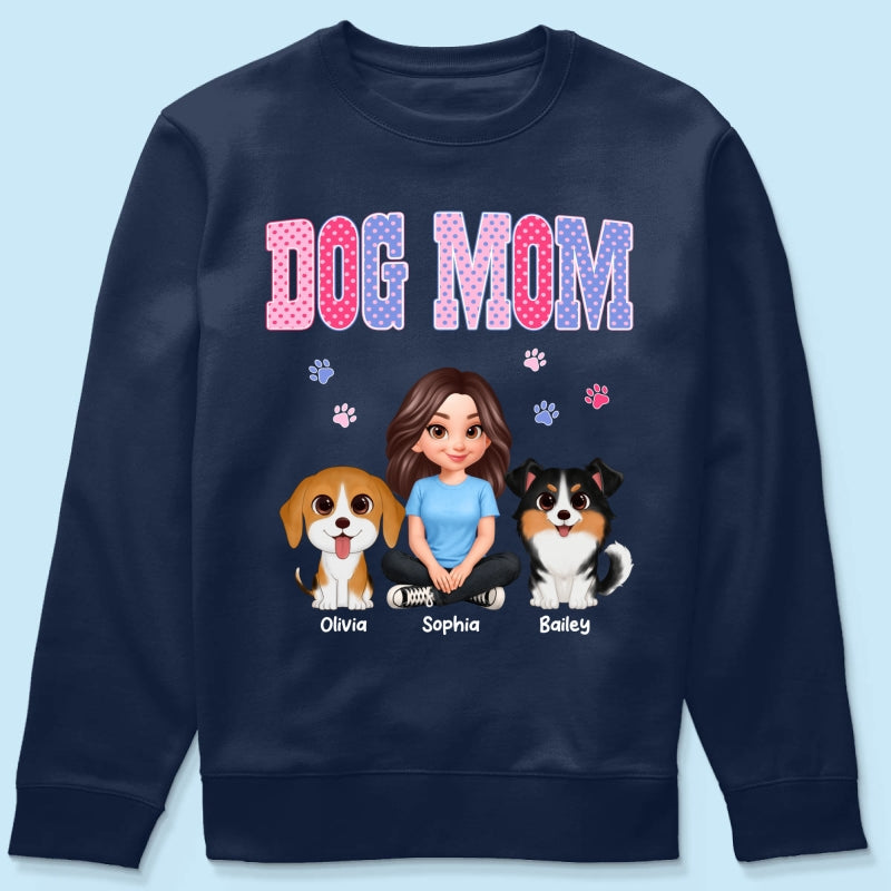 Trending Polka Dot Pattern Spring Summer Vibe Dog Mom - Personalized Shirt - Mother's Day Gift For Dog Mom
