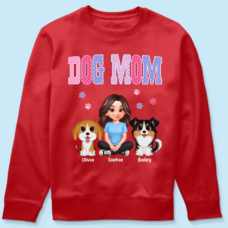Trending Polka Dot Pattern Spring Summer Vibe Dog Mom - Personalized Shirt - Mother's Day Gift For Dog Mom
