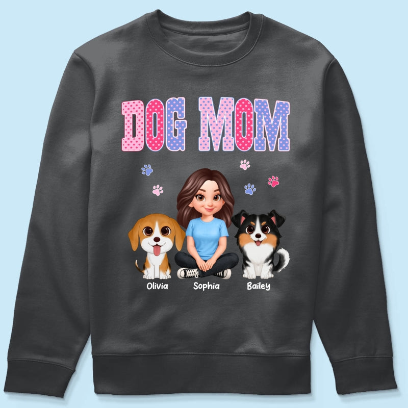 Trending Polka Dot Pattern Spring Summer Vibe Dog Mom - Personalized Shirt - Mother's Day Gift For Dog Mom