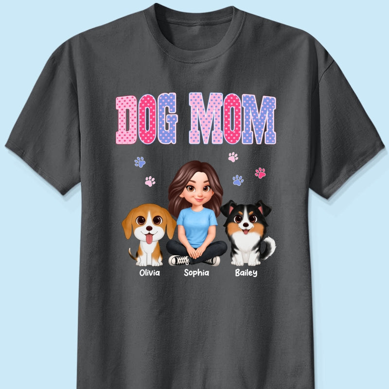 Trending Polka Dot Pattern Spring Summer Vibe Dog Mom - Personalized Shirt - Mother's Day Gift For Dog Mom