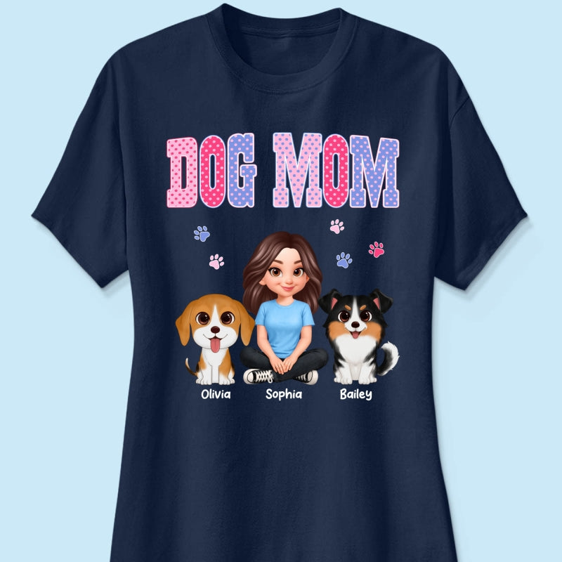 Trending Polka Dot Pattern Spring Summer Vibe Dog Mom - Personalized Shirt - Mother's Day Gift For Dog Mom