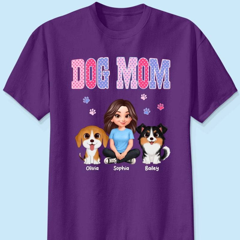 Trending Polka Dot Pattern Spring Summer Vibe Dog Mom - Personalized Shirt - Mother's Day Gift For Dog Mom