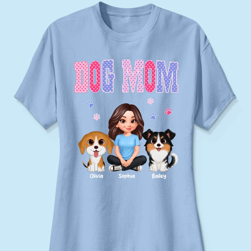 Trending Polka Dot Pattern Spring Summer Vibe Dog Mom - Personalized Shirt - Mother's Day Gift For Dog Mom