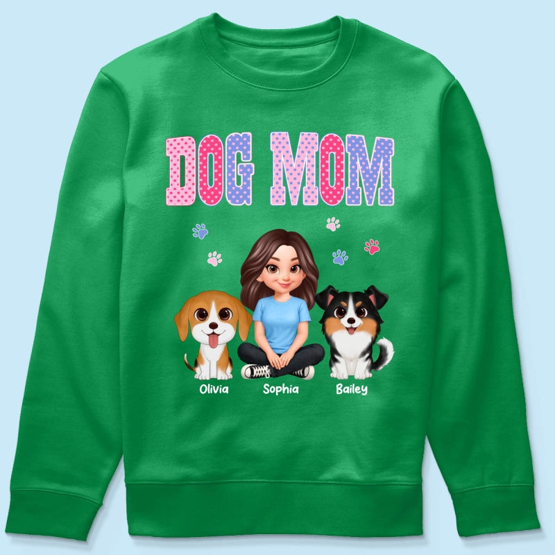 Trending Polka Dot Pattern Spring Summer Vibe Dog Mom - Personalized Shirt - Mother's Day Gift For Dog Mom