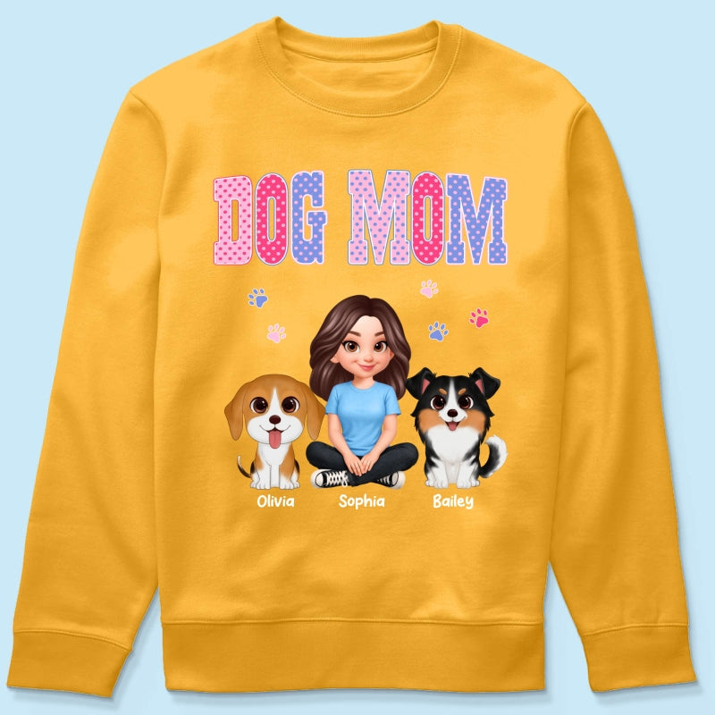 Trending Polka Dot Pattern Spring Summer Vibe Dog Mom - Personalized Shirt - Mother's Day Gift For Dog Mom