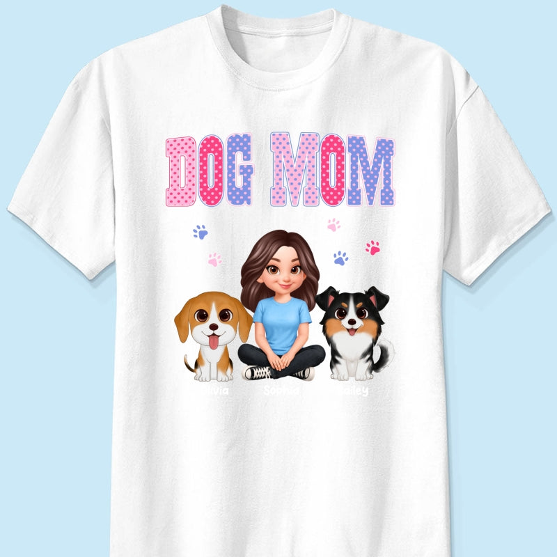 Trending Polka Dot Pattern Spring Summer Vibe Dog Mom - Personalized Shirt - Mother's Day Gift For Dog Mom