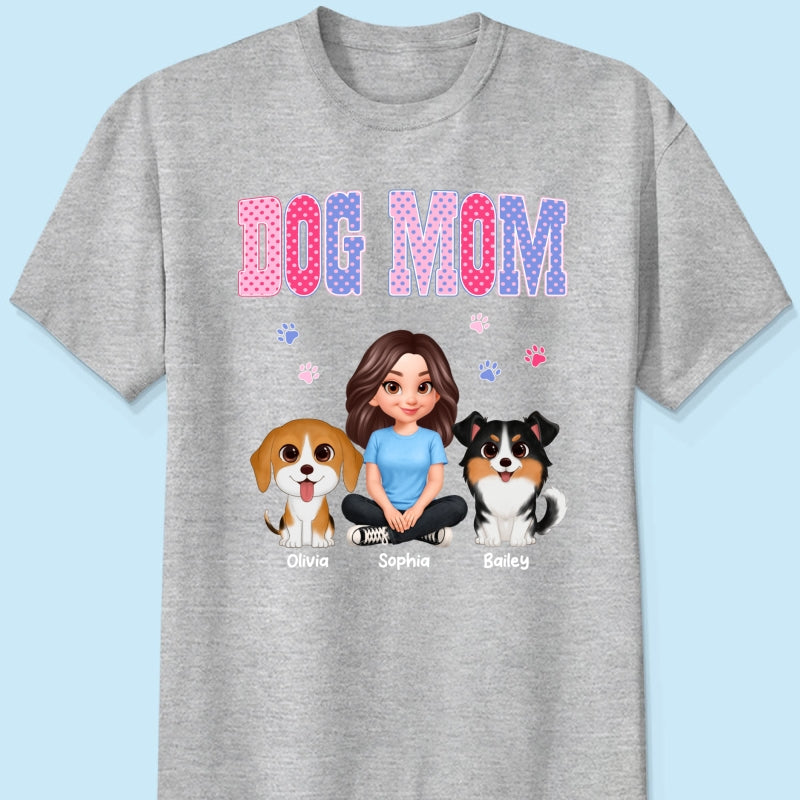 Trending Polka Dot Pattern Spring Summer Vibe Dog Mom - Personalized Shirt - Mother's Day Gift For Dog Mom