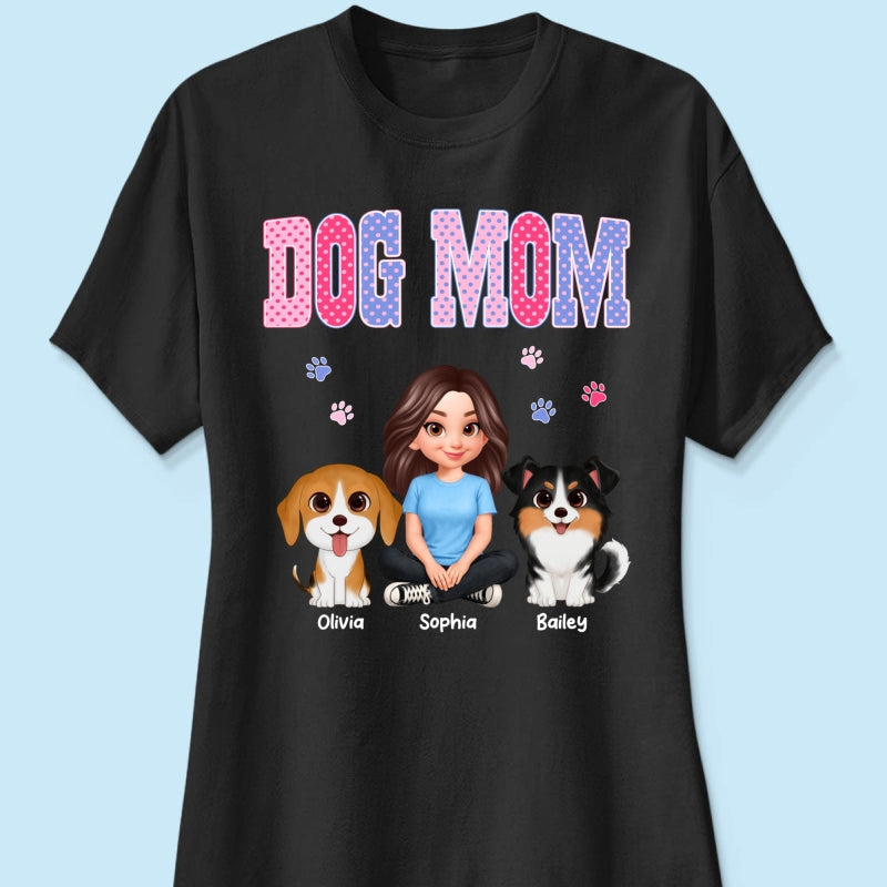 Trending Polka Dot Pattern Spring Summer Vibe Dog Mom - Personalized Shirt - Mother's Day Gift For Dog Mom
