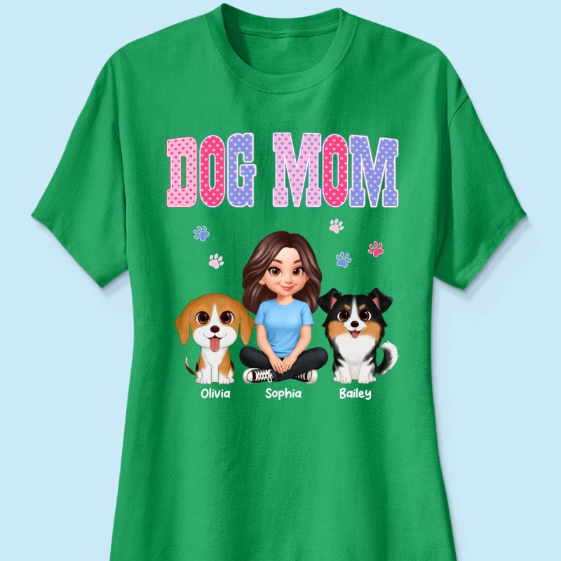 Trending Polka Dot Pattern Spring Summer Vibe Dog Mom - Personalized Shirt - Mother's Day Gift For Dog Mom