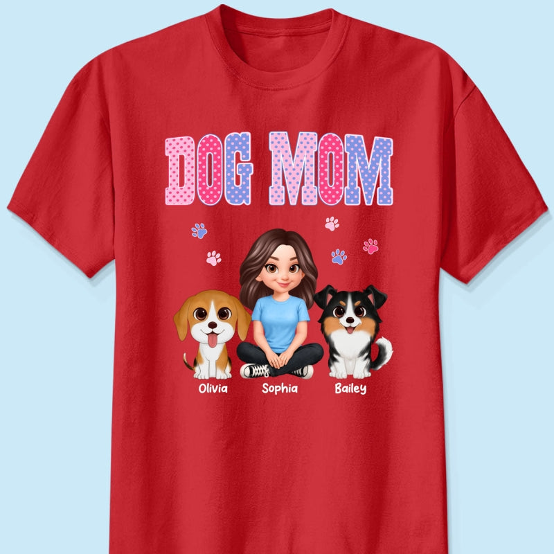 Trending Polka Dot Pattern Spring Summer Vibe Dog Mom - Personalized Shirt - Mother's Day Gift For Dog Mom