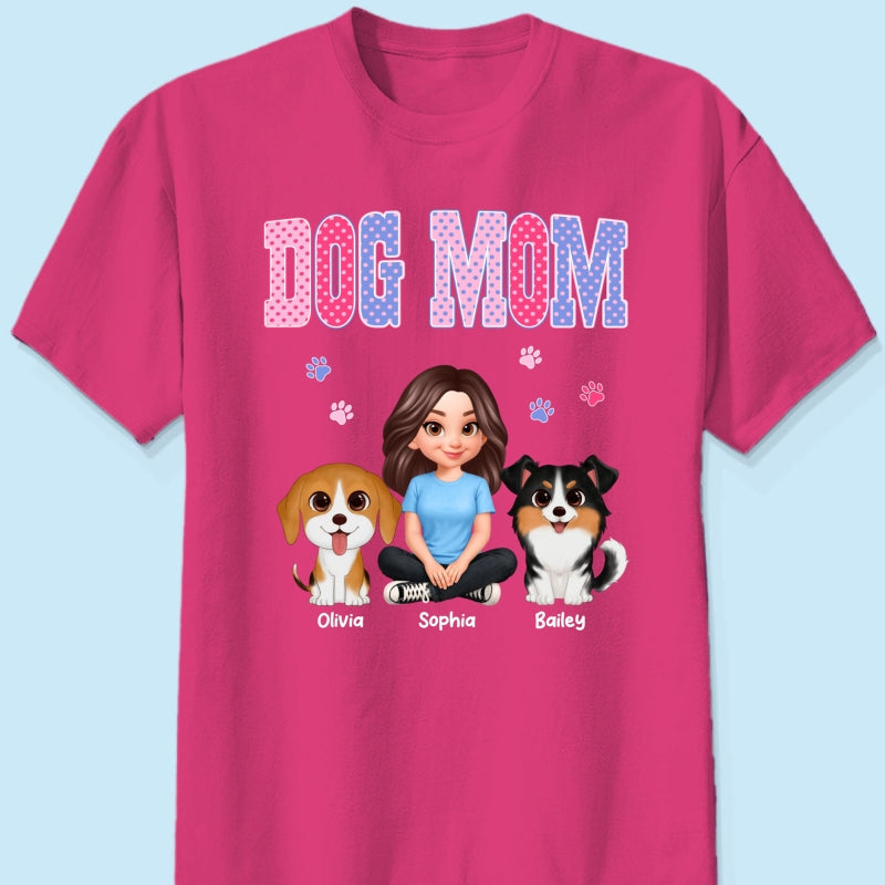 Trending Polka Dot Pattern Spring Summer Vibe Dog Mom - Personalized Shirt - Mother's Day Gift For Dog Mom