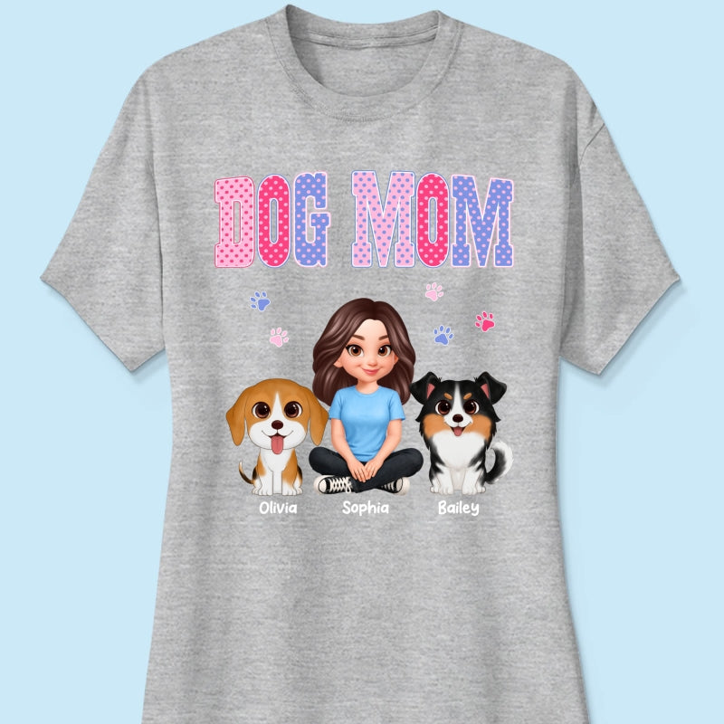 Trending Polka Dot Pattern Spring Summer Vibe Dog Mom - Personalized Shirt - Mother's Day Gift For Dog Mom