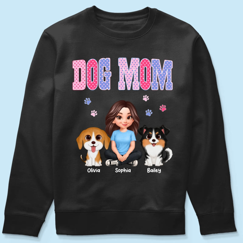 Trending Polka Dot Pattern Spring Summer Vibe Dog Mom - Personalized Shirt - Mother's Day Gift For Dog Mom