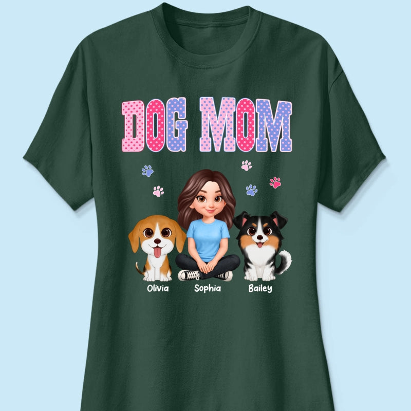 Trending Polka Dot Pattern Spring Summer Vibe Dog Mom - Personalized Shirt - Mother's Day Gift For Dog Mom
