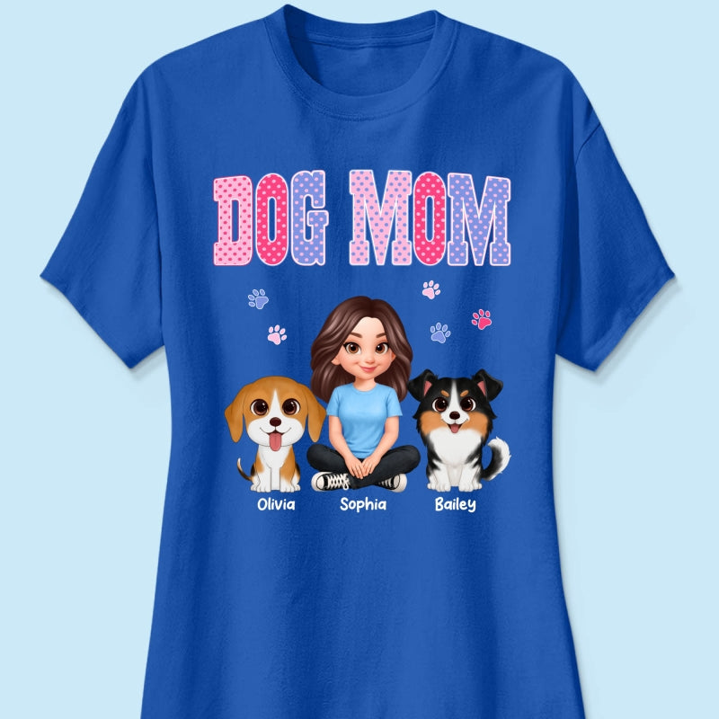 Trending Polka Dot Pattern Spring Summer Vibe Dog Mom - Personalized Shirt - Mother's Day Gift For Dog Mom