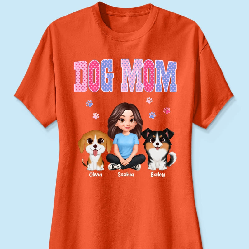 Trending Polka Dot Pattern Spring Summer Vibe Dog Mom - Personalized Shirt - Mother's Day Gift For Dog Mom