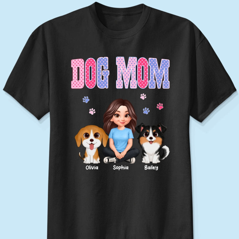Trending Polka Dot Pattern Spring Summer Vibe Dog Mom - Personalized Shirt - Mother's Day Gift For Dog Mom