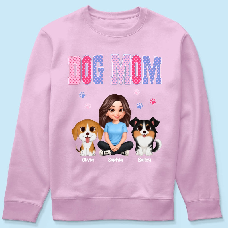 Trending Polka Dot Pattern Spring Summer Vibe Dog Mom - Personalized Shirt - Mother's Day Gift For Dog Mom