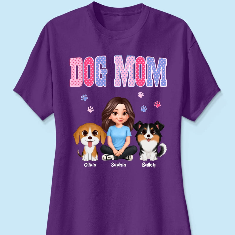 Trending Polka Dot Pattern Spring Summer Vibe Dog Mom - Personalized Shirt - Mother's Day Gift For Dog Mom