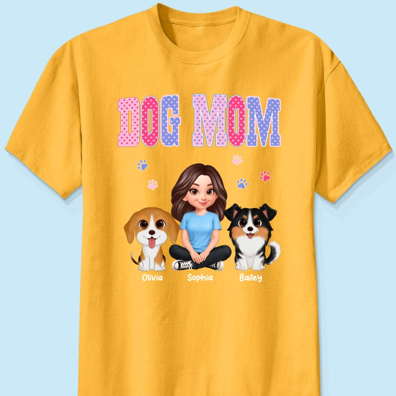 Trending Polka Dot Pattern Spring Summer Vibe Dog Mom - Personalized Shirt - Mother's Day Gift For Dog Mom