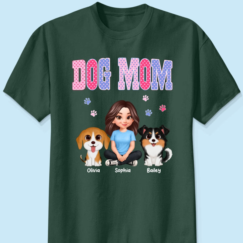 Trending Polka Dot Pattern Spring Summer Vibe Dog Mom - Personalized Shirt - Mother's Day Gift For Dog Mom