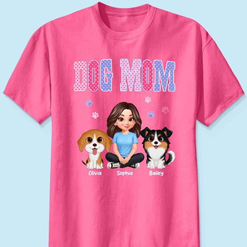Trending Polka Dot Pattern Spring Summer Vibe Dog Mom - Personalized Shirt - Mother's Day Gift For Dog Mom