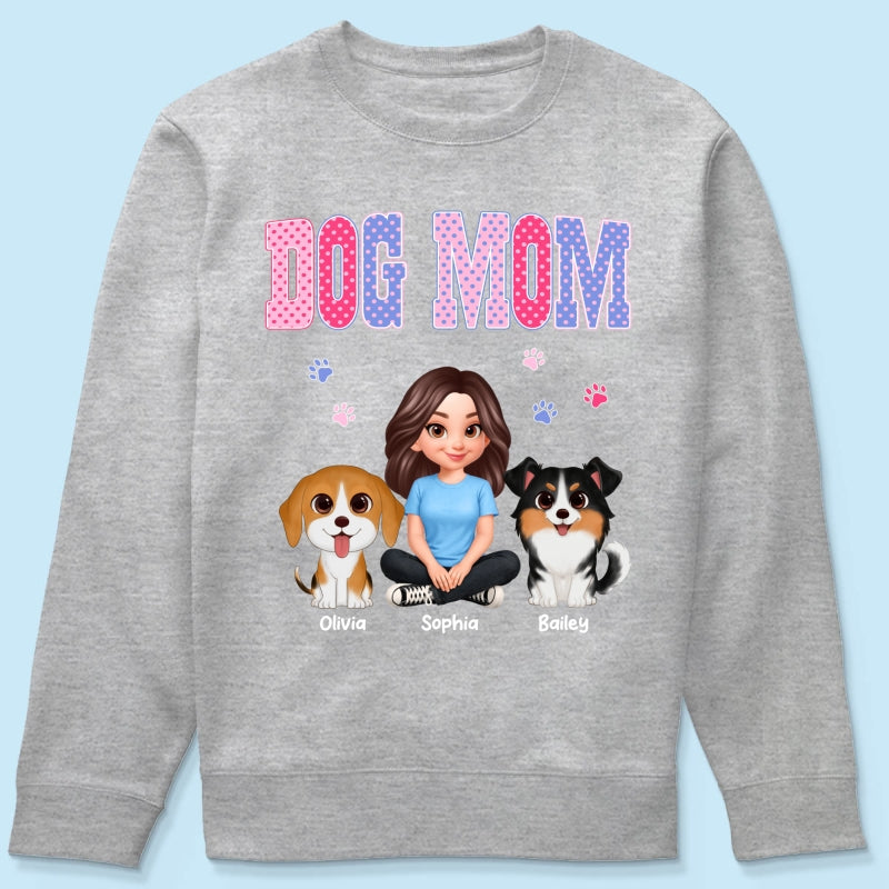 Trending Polka Dot Pattern Spring Summer Vibe Dog Mom - Personalized Shirt - Mother's Day Gift For Dog Mom