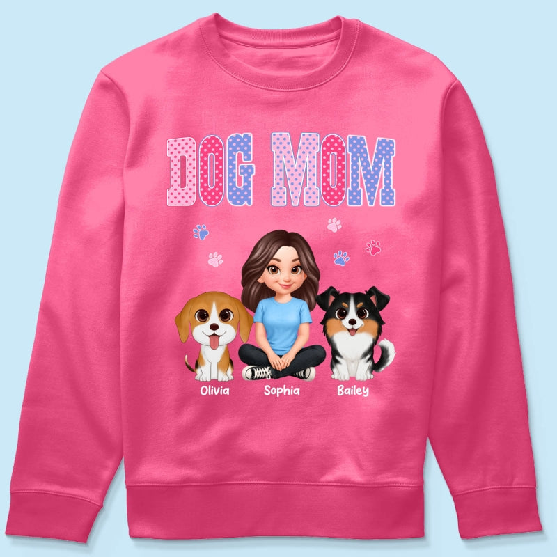 Trending Polka Dot Pattern Spring Summer Vibe Dog Mom - Personalized Shirt - Mother's Day Gift For Dog Mom