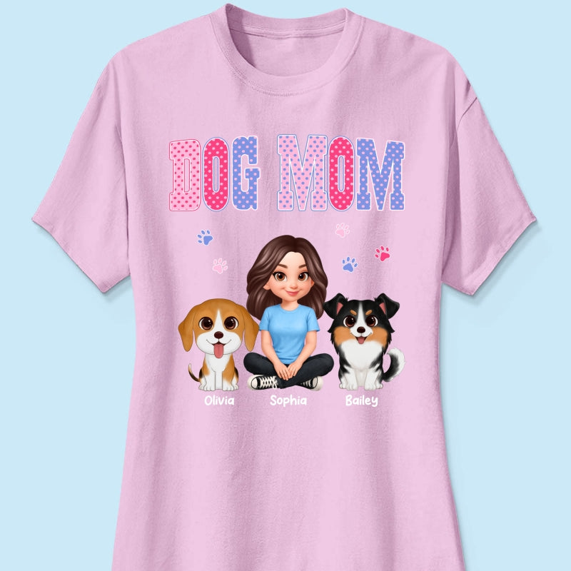 Trending Polka Dot Pattern Spring Summer Vibe Dog Mom - Personalized Shirt - Mother's Day Gift For Dog Mom