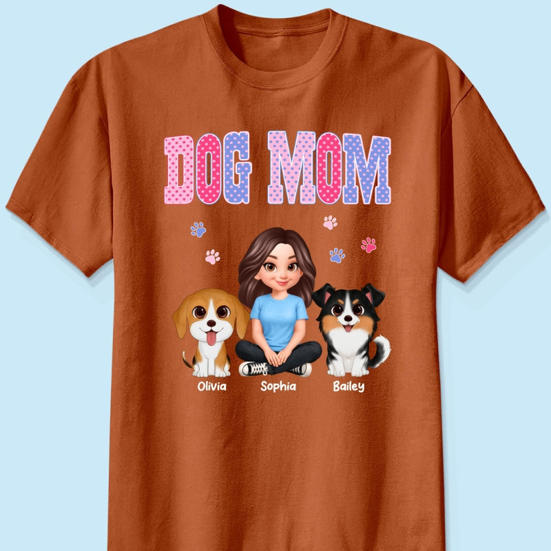 Trending Polka Dot Pattern Spring Summer Vibe Dog Mom - Personalized Shirt - Mother's Day Gift For Dog Mom