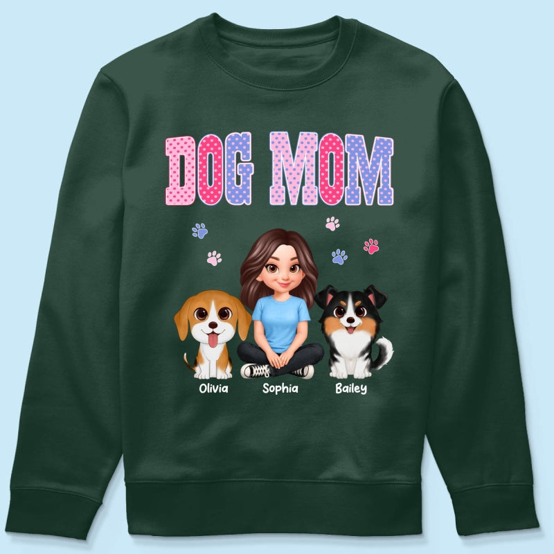 Trending Polka Dot Pattern Spring Summer Vibe Dog Mom - Personalized Shirt - Mother's Day Gift For Dog Mom