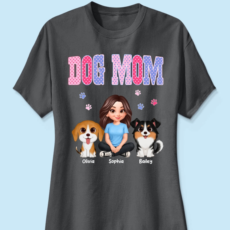 Trending Polka Dot Pattern Spring Summer Vibe Dog Mom - Personalized Shirt - Mother's Day Gift For Dog Mom