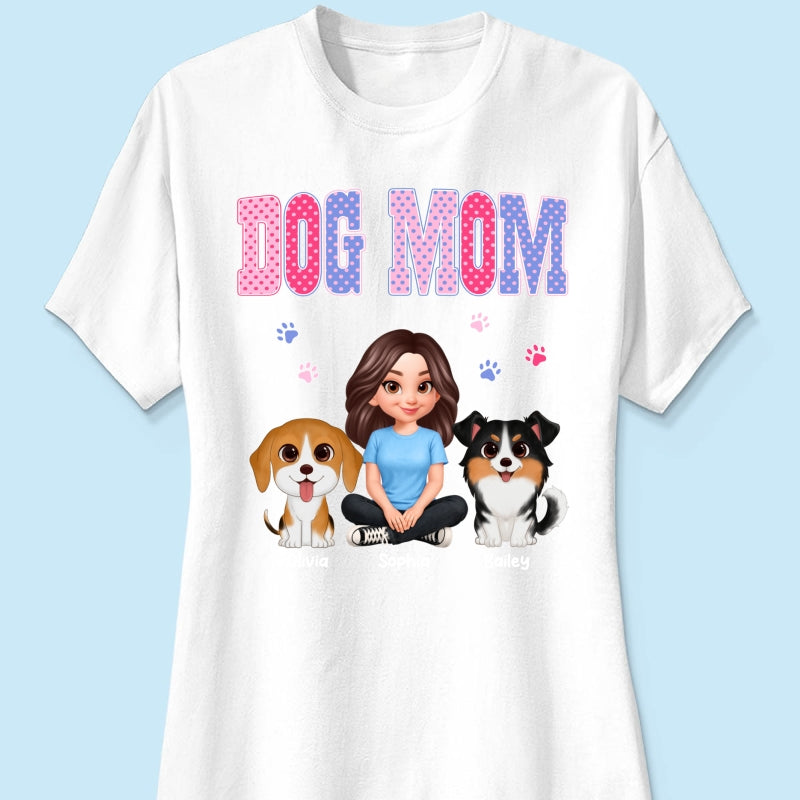 Trending Polka Dot Pattern Spring Summer Vibe Dog Mom - Personalized Shirt - Mother's Day Gift For Dog Mom